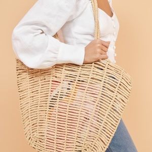 NWT Reformation woven straw tote bag